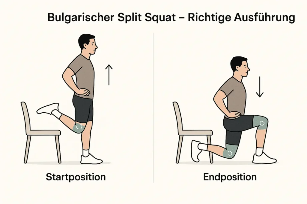 Bulgarischer Split Squat Anleitung
