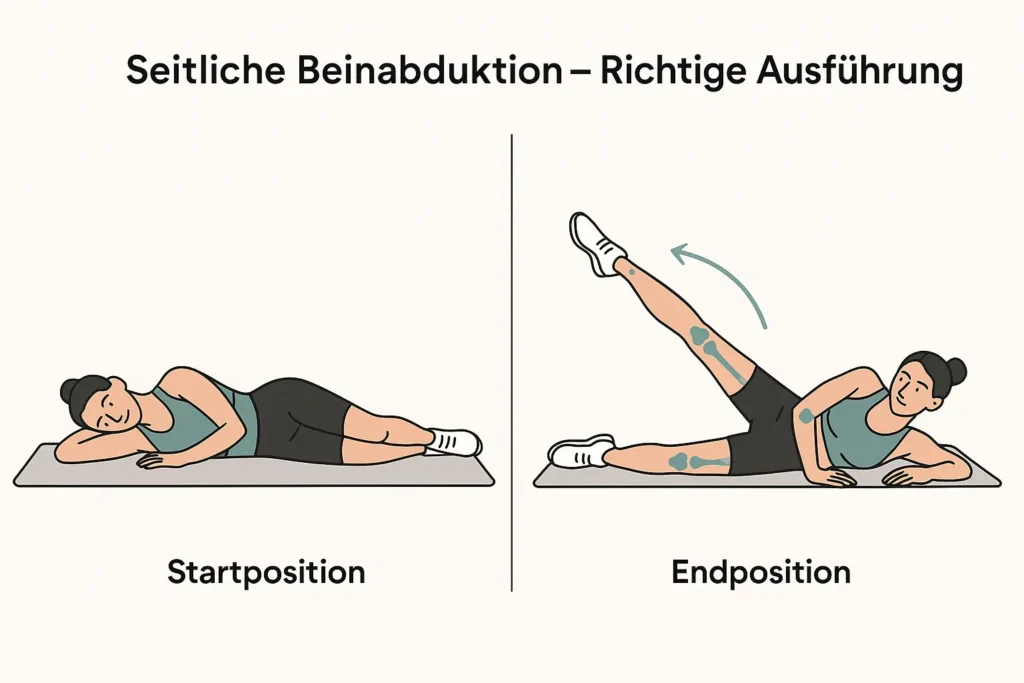 Seitliche Beinabduktion Anleitung
